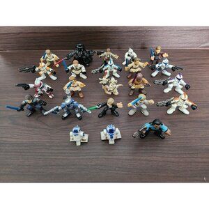 Lot of 23 Hasbro Star Wars Galactic Heroes early 2000's mixed lot Ewok R2D2